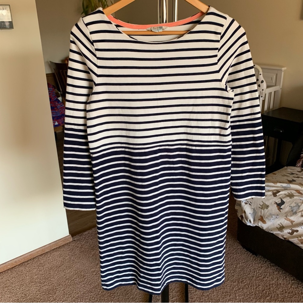 Boden Striped 100% Cotton Midi Dress 6